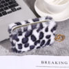 Cross-Border New Plush Coin Purse, Fashionable Leopard Print Wallet, Niche Simple Bag, Furry Card Bag Manufacturer