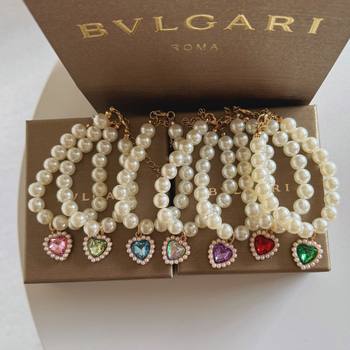 Pet Necklace, Cat Pearl Collar, Dog Collar, Retro Heart Pendant, Cute Scarf Jewelry for Cats and Dogs