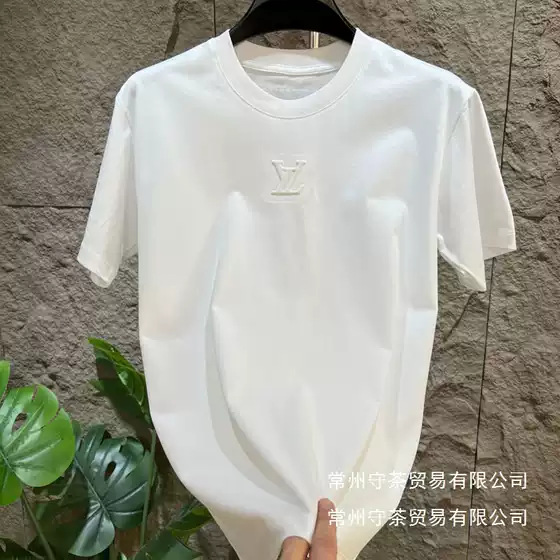 100% Cotton 260g All Seasons 24 New Men's Clothing Light Luxury Simple Fashion Casual Versatile Solid Color Men's Short Sleeve Wholesale
