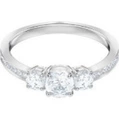 Three diamond white gold ring no. 6