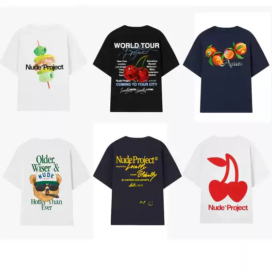26Ss Cross-Border Nude European and American Trendy Brand New Style Unisex Loose Pure Cotton Short-Sleeve T-Shirt Heavyweight Basic Crew Neck Tee