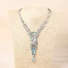 European and American leopard retro design high-grade necklace daily matching temperament jewelry trendy micro inlaid zircon factory direct sales