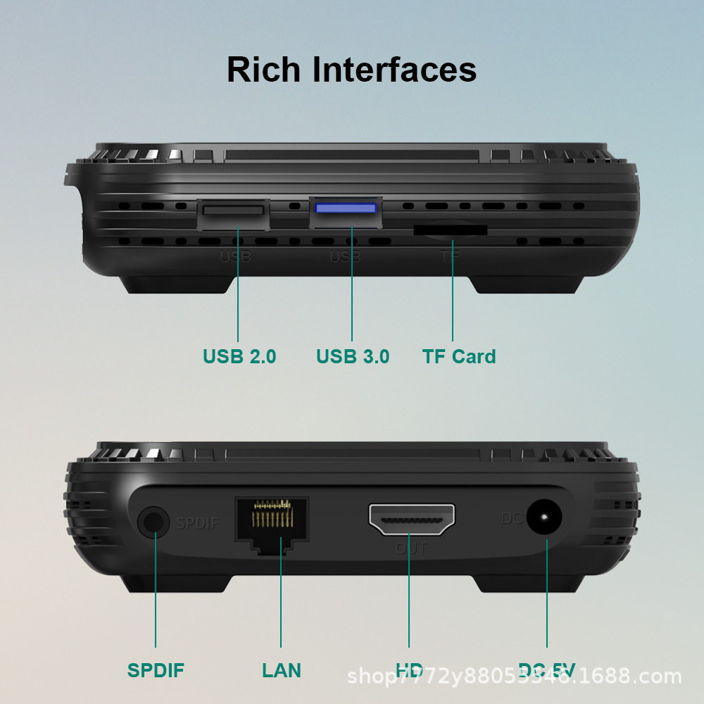 HK1 RBOX H8X eight-core gigabit network set-top box Android 14 TV BOX WIFI6 H728