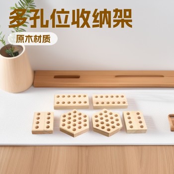 In-Stock Compartment Pliers Storage Rack Wooden Desktop DIY Tool Organizer Round Tip Flat Nose Nylon Pliers Organizer Rack