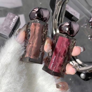 Gege bear iceberg lava Moisturizing Lip Glaze Water light mirror doodle glass lip moisturizing lip honey autumn and winter