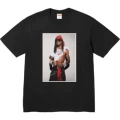 Supreme fw25 character photo printing pattern round neck short-sleeved t-shirt, same style for men and women, black