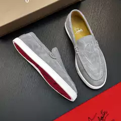 Cross-Border Cl New Low-Top Sneakers Classic Suede Leather Fashion Business Casual Slip-On Men's Shoes Foreign Trade