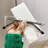 New Tr90 Frames Anti-Blue Light Flat Glasses for Men and Women Trendy K-Style Myopia Frame Glasses 17134