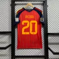 Spain home jersey #20 with captain's armband