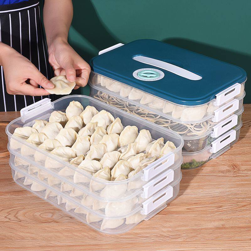 Dumpling Box Frozen Dumpling Box Refrigerator Storage Box Household Large-Capacity Quick-Frozen Chaotic Frozen Preservation Box Multi-Layer
