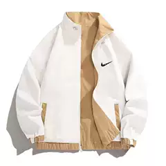 2025 New Cross-border Stand Collar Reversible Jacket Patchwork Baseball Jacket Outdoor Windbreaker Two-sided Jacket