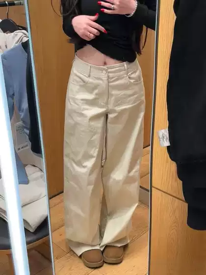 Cross-Border A*O American Retro Work Pants for Women, Straight-Leg Drawstring Summer Thin Loose Wide-Leg Sports Long Pants for Women