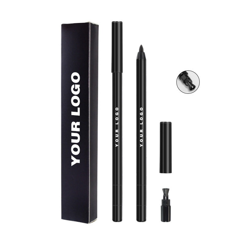 International Station Eyeliner Gel Pen with Built-In Pencil Sharpener Waterproof Eyeliner Gel Pencil Without Logo Eyeliner