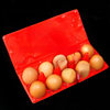 Egg Tray Red 10 Pieces Grass Egg Creative Tray Blister Full Moon Egg Tray Plastic Raw Egg Packaging