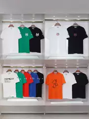 24 new flocking Mon full print clean mouth Velcro short sleeved unisex T-shirt top couple outfit