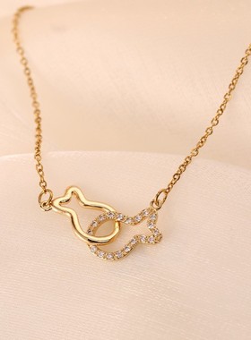 鱼生有你项链S925纯银女潮锁骨链女士吊坠轻奢小众网红礼物送女友