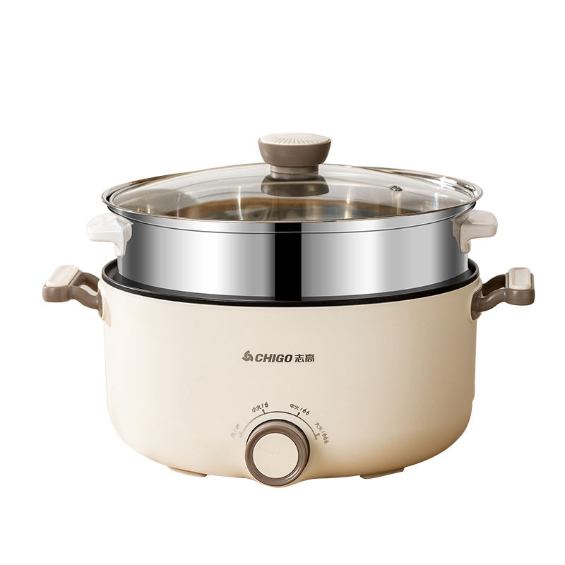 Chigo Electric Cooking Pot Multi-functional Household Student Dormitory Noodle Cooking Pot Cooking Non-stick Pot Kitchen Electric Hot Pot