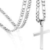 European and American Cross-Border Classic Retro Cross Necklace Cuban Chain Horsebit Chain Clavicle Chain Hip-Hop Trendy Couple Necklace