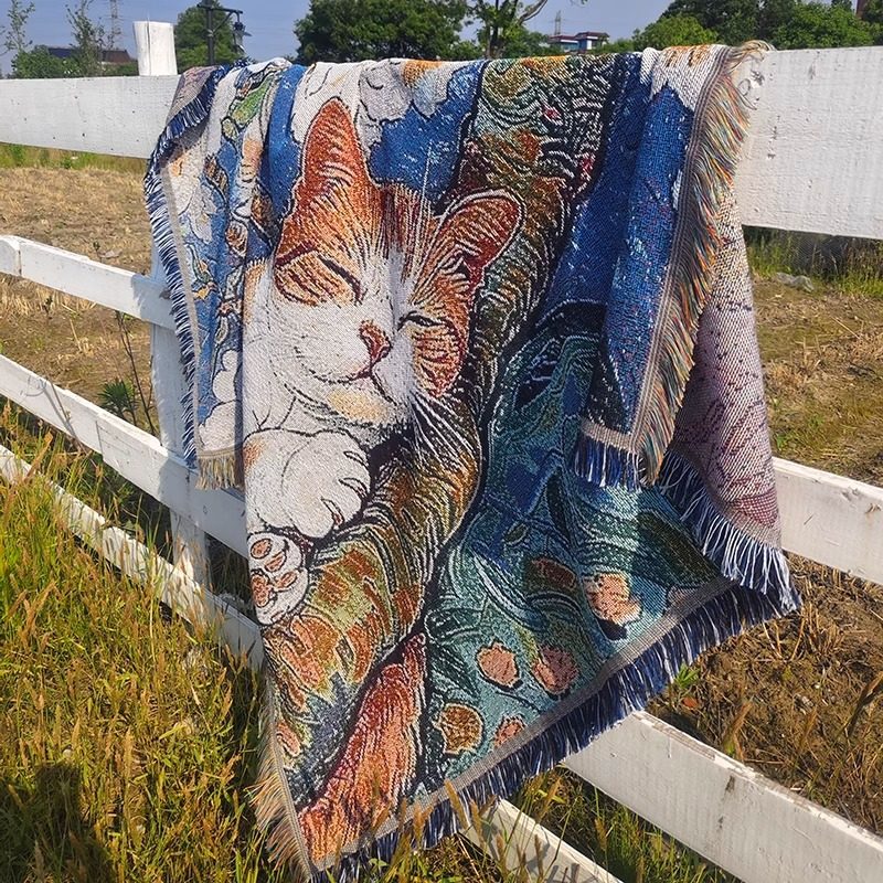 Camping Blanket, Picnic Blanket, Multi-Functional Blanket, Bedroom Decoration Tapestry, Sofa Cover Blanket, Outdoor Camping Line Blanket