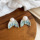 Серьги с пресноводным жемчугом NALA drop glaze рыбий хвост, легкие роскошные серьги высокого класса, нишевые серьги высокого класса, серебряная игла S925 mini 8