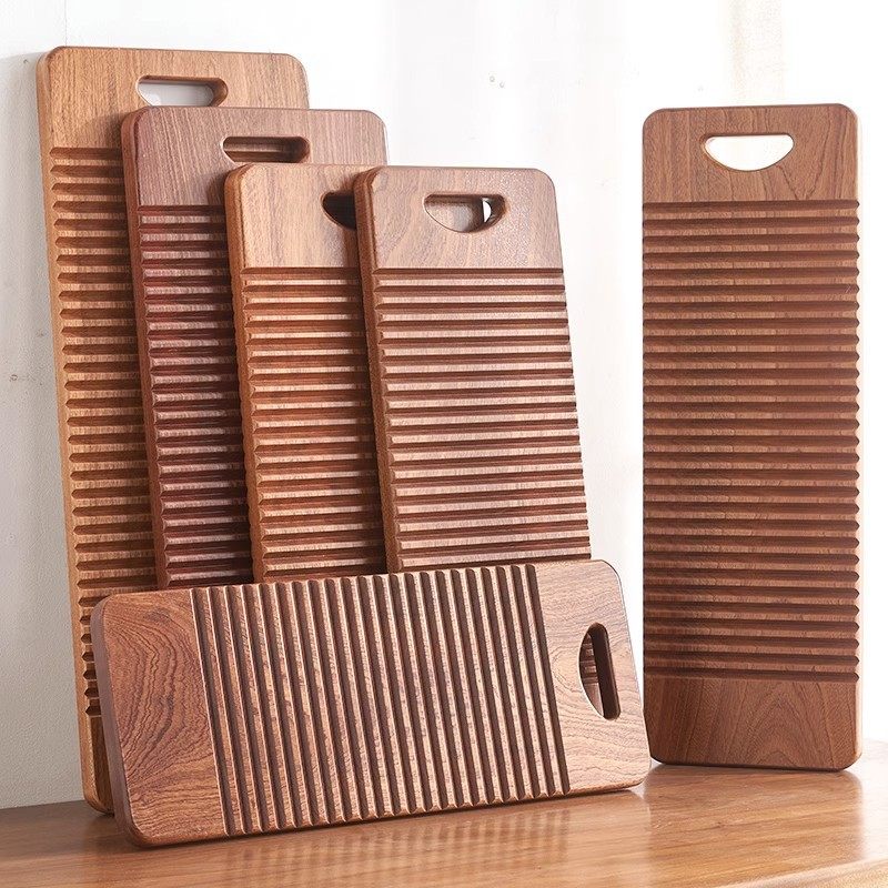 Wooden Washing Board Household Solid Wood Double-sided Non-moldy Old-fashioned Large and Small Dormitory Washing Board Wooden Sandalwood Washing Board