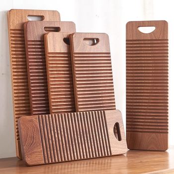 Wooden Washing Board Household Solid Wood Double-sided Non-moldy Old-fashioned Large and Small Dormitory Washing Board Wooden Sandalwood Washing Board