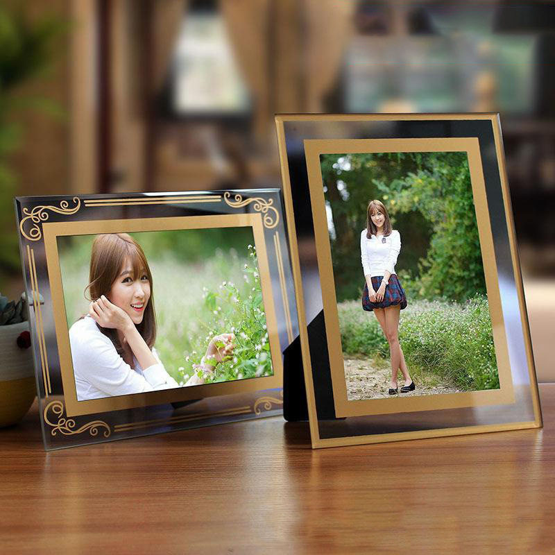 Yiwu Manufacturer Wholesale A4 Crystal Glass Picture Frame Photo Frame 6 Inch 78A4 Honor Certificate Wall Hanging Creative Frame