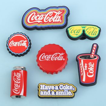 25 New Summer Cola Series Clogs Shoes Flower Pvc Clogs Shoes Accessories Shoe Decorative Buckles Shoe Accessories DIY