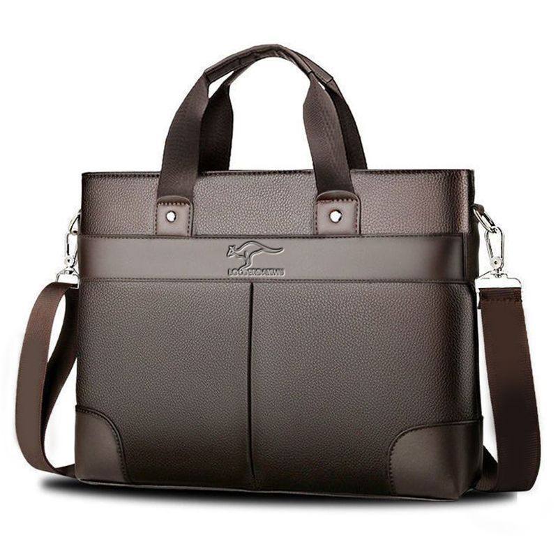 Baoding Baigou leather texture men's handbag business bag briefcase men's casual messenger bag