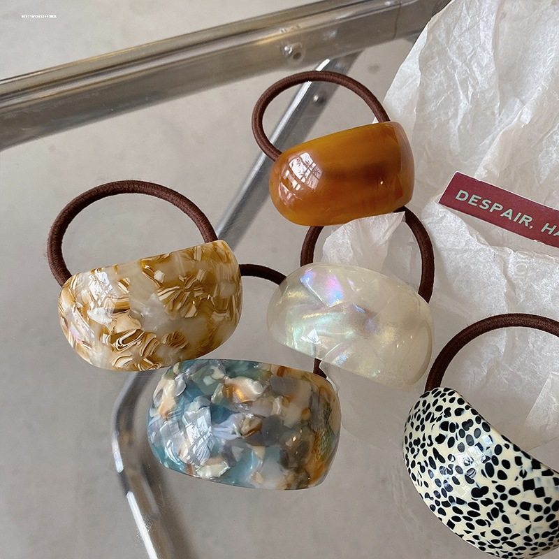 Simple semicircle high-end sense hair band hair rope 2024 new high-end rubber band women's hair rope high elastic and durable