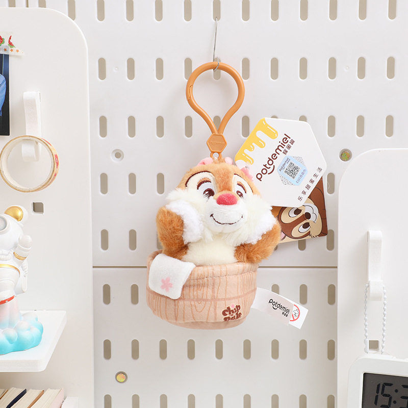 正版迪士尼草莓熊挂件史迪仔公仔毛绒玩偶朱迪尼克钥匙扣背包挂饰