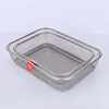 New rectangular stainless steel vegetable and fruit basket kitchen supplies drain basket punching mesh storage basket