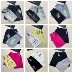 26Ss Cross-Border Ch High-End Version Summer New Fashion Embroidered Denim Shorts Unisex Actual Photos