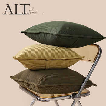 Sofa Pillow Living Room Light Luxury High-end Bedside Cushion Back Cushion Corduroy Bed Pillowcase Without Core