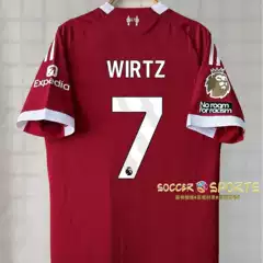 2526 Season Liverpool Jersey No. 7 Wirtz No. 10 Mcalister Home and Away Second Football Uniform