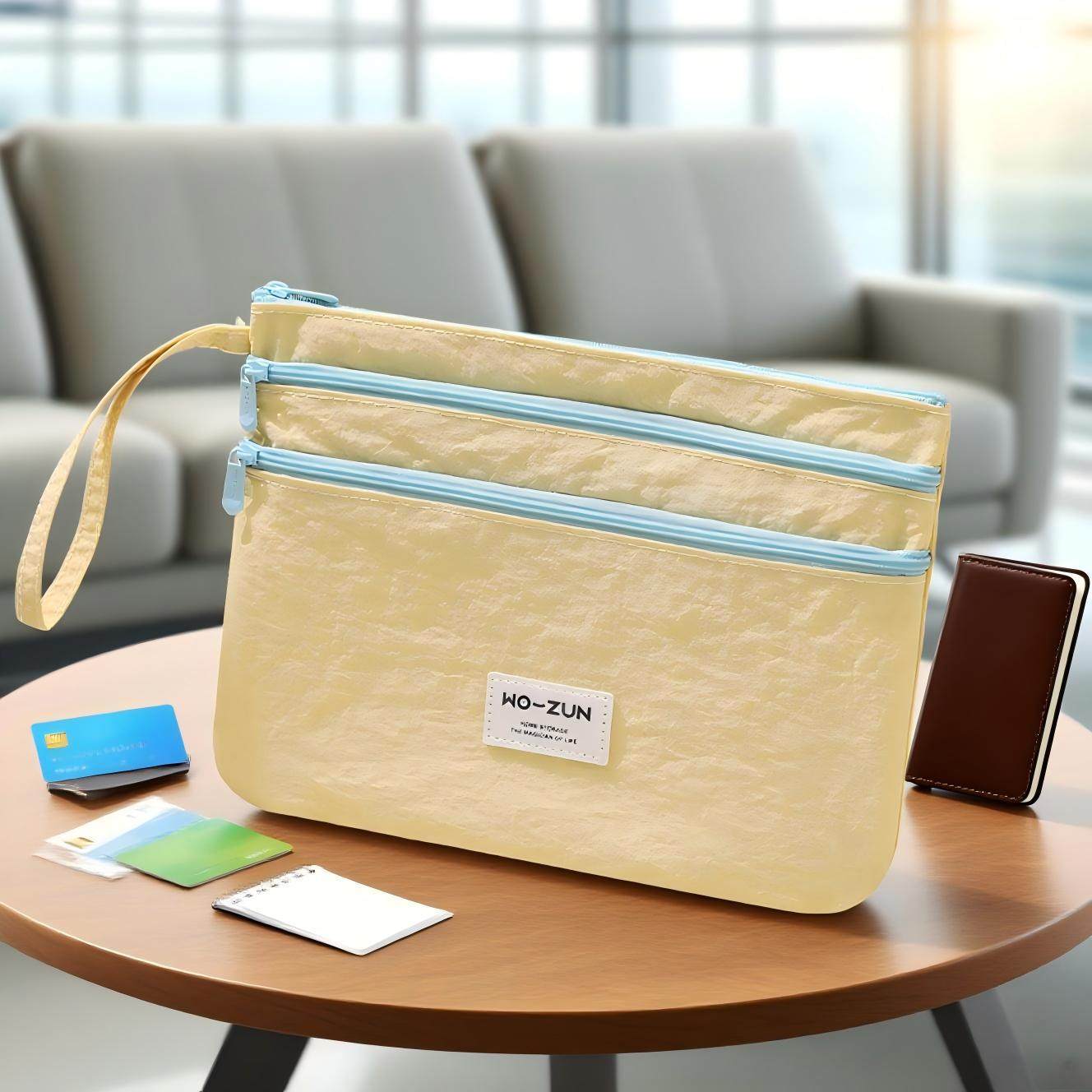 Explosive! Fashionable Contrasting Color Taslan Id Bag, Business Multi-Functional Storage Bag, Portable Id Card Bag, Best-Selling Model