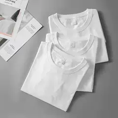 high quality T-Shirt Short-sleeved Men's T-shirt Casual Round Neck Tshirt Xinjiang Cotton Men's Pure Cotton Heavy-weight T-shirt Base Shirt