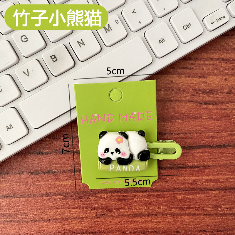 可爱卡通熊猫发夹刘海碎发夹高颜值碎发侧边夹刘海少女心头饰发饰
