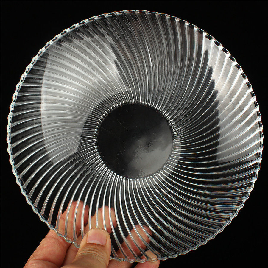 Factory price wholesale glass snack plate wine cup/KTV fruit plate home fruit bucket with dish plate fruit plate snack plate