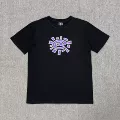 Ad04 black printed purple with white edges