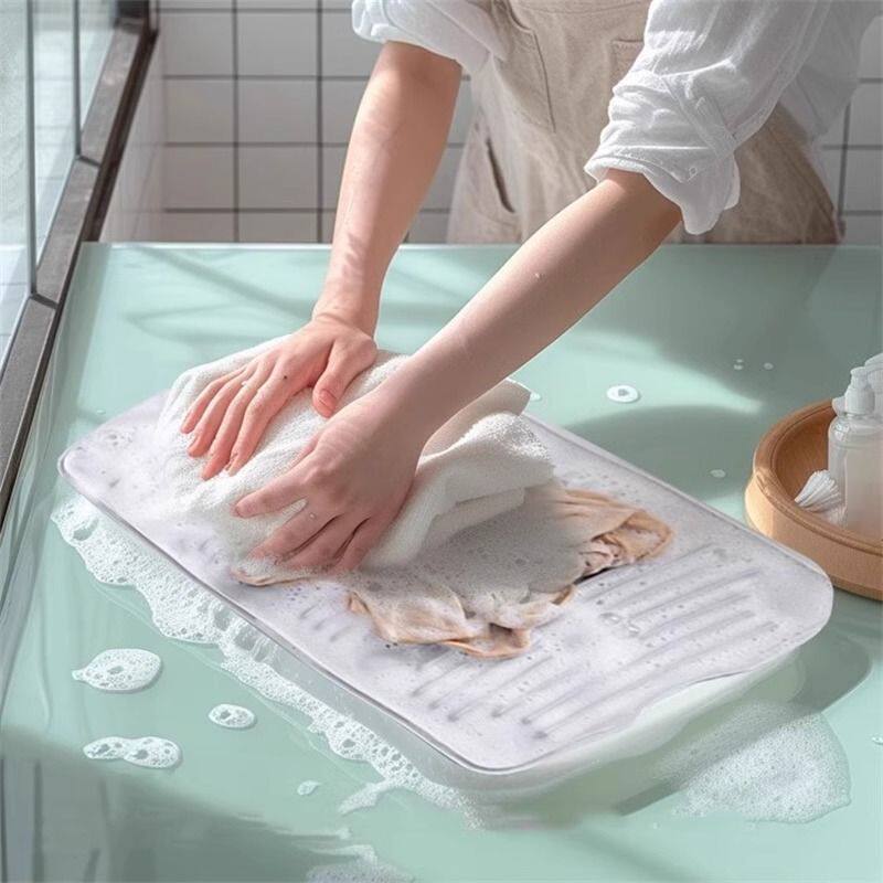 Silicone Washboard Laundry Washboard Plastic Portable Multifunctional Household Foldable Soft Anti-Slip Artifact