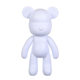 Net red diy handmade fluid violent bear white embryo doll ornaments large wholesale building block bear piggy bank White Blank