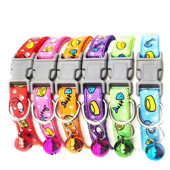 Pet Cartoon Mouse Printed Neck Ring Decoration Cat Dog Anti-Lost Collar Outdoor Traction Accessories