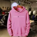 Pink with white letters