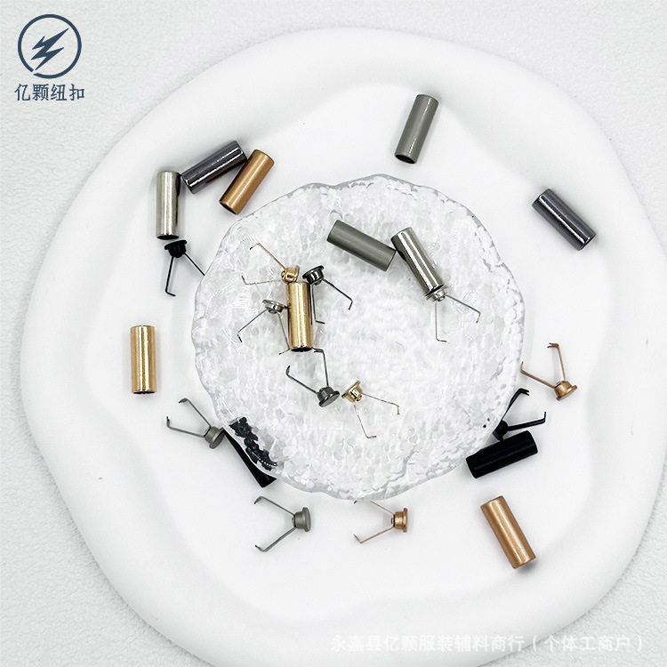 Clock-Shaped Drawstring Buckle with Cover for Sweatshirt, Pants, Hat String, Anti-Slip Buckle, Alloy Material, Metal