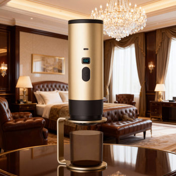 Portable Digital Display Capsule Coffee Machine Outdoor Camping Car Home Mini Espresso Fully Automatic