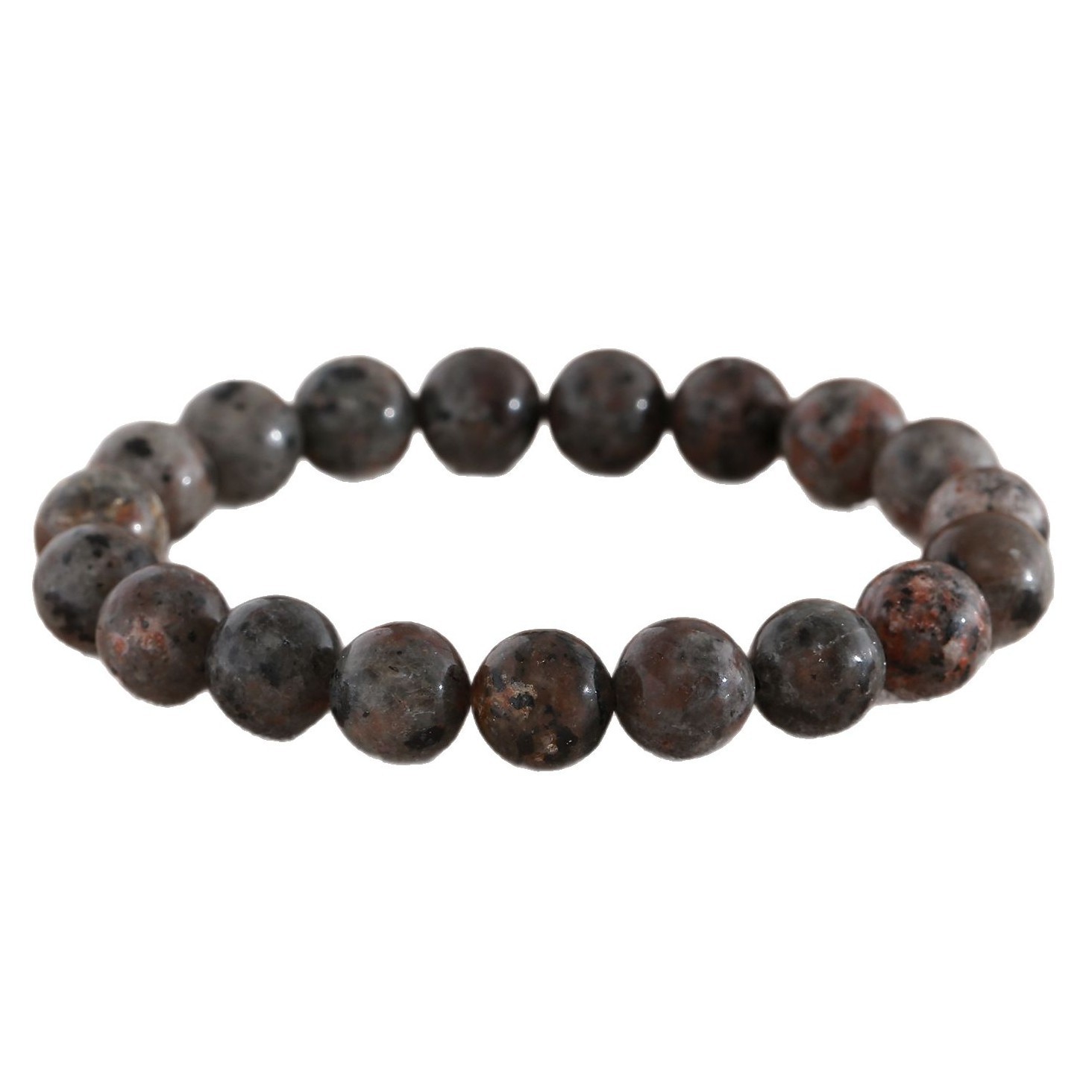 Cross-border 8mm Natural Flame Stone Bracelet Men's Stretch Bracelet Batch Trend Aggressive Round Bead Bracelet