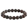 Cross-border 8mm Natural Flame Stone Bracelet Men's Stretch Bracelet Batch Trend Aggressive Round Bead Bracelet