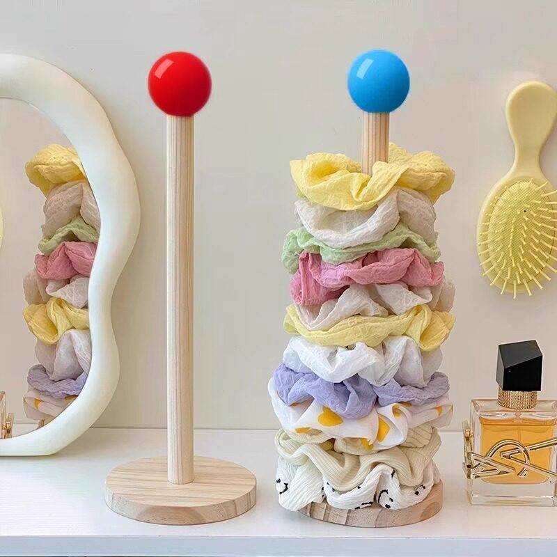 Log Hair Band Storage Artifact Shark Clip Kidsren's Rubber Band Headband Ins Style Wire Reel Upright Storage Rack