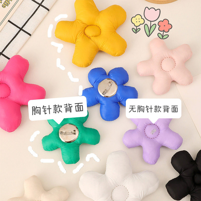DIY Shoe Buckle Shoe Decoration Accessories Fabric Five-pointed Star Brooch Ins Style Cute Small Flower Cave Shoe Buckle